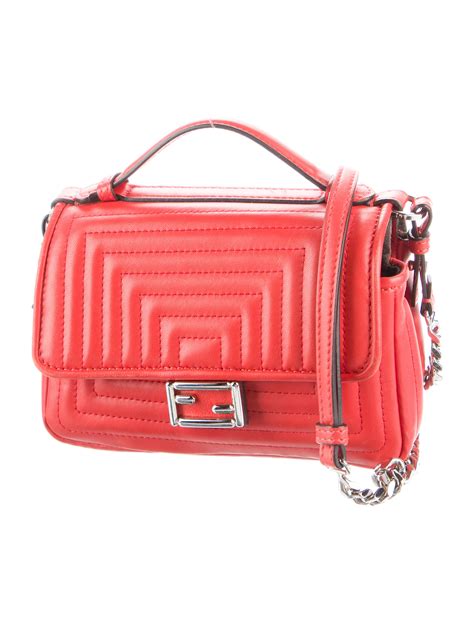 fendi double micro baguette red|farfetch fendi baguette.